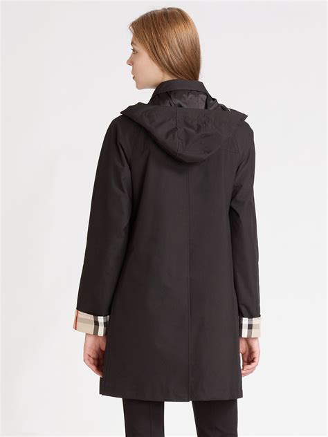 burberry hooded rain jacket women's